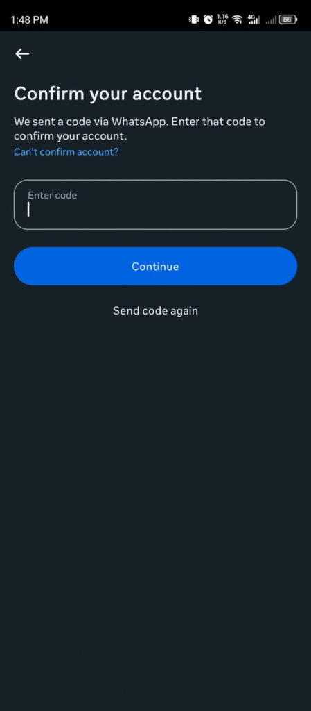 Reset Password Instagram Mobile
