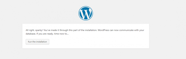Install wordpress