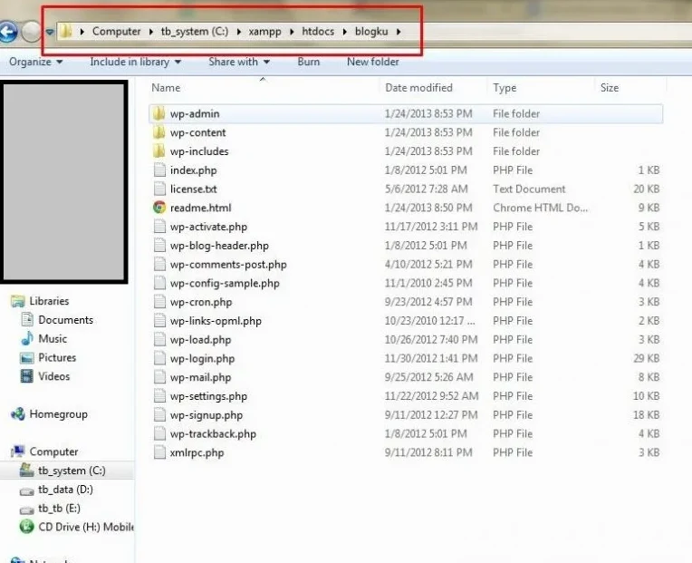 Ekstrak Files localhost