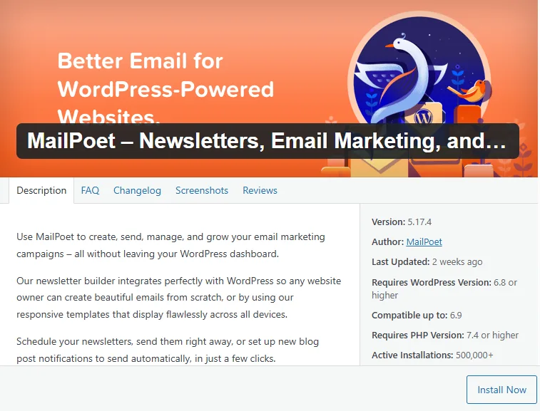 plugin MailPoet