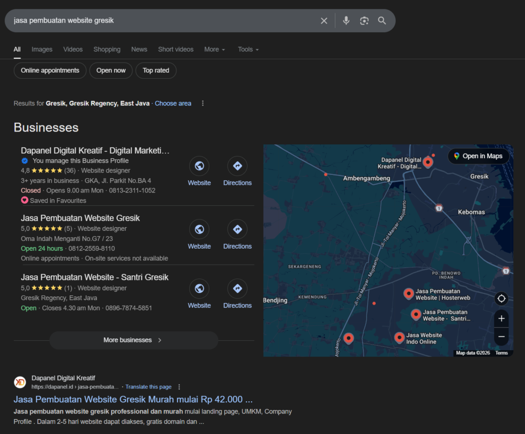 Optimasi Google Business Profile, Jasa Pembuatan Website, Google Business Profile, Google My Business