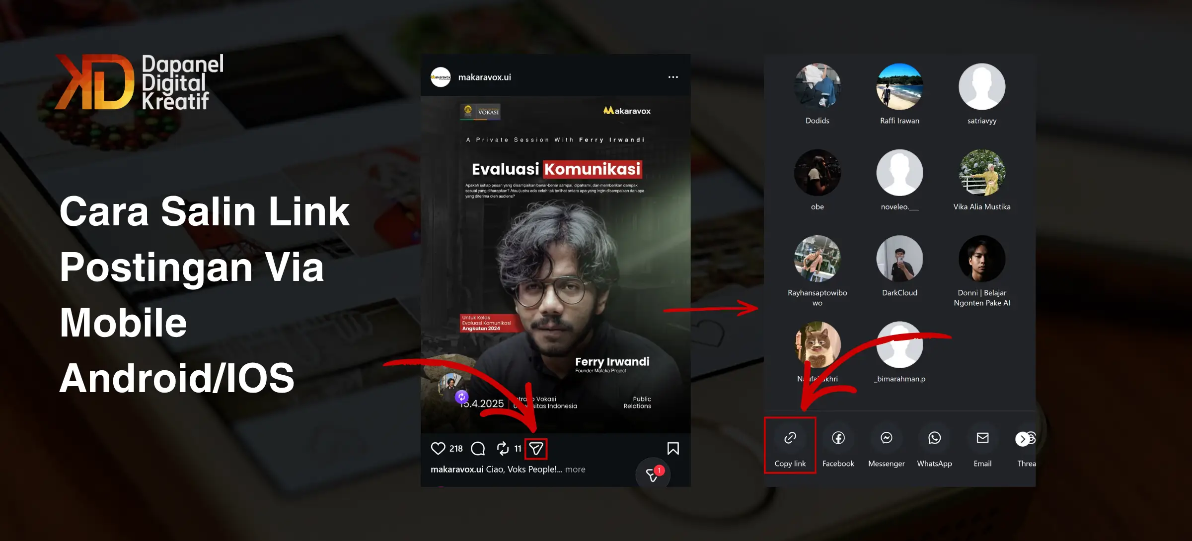 Cara Salin Link Instagram di HP