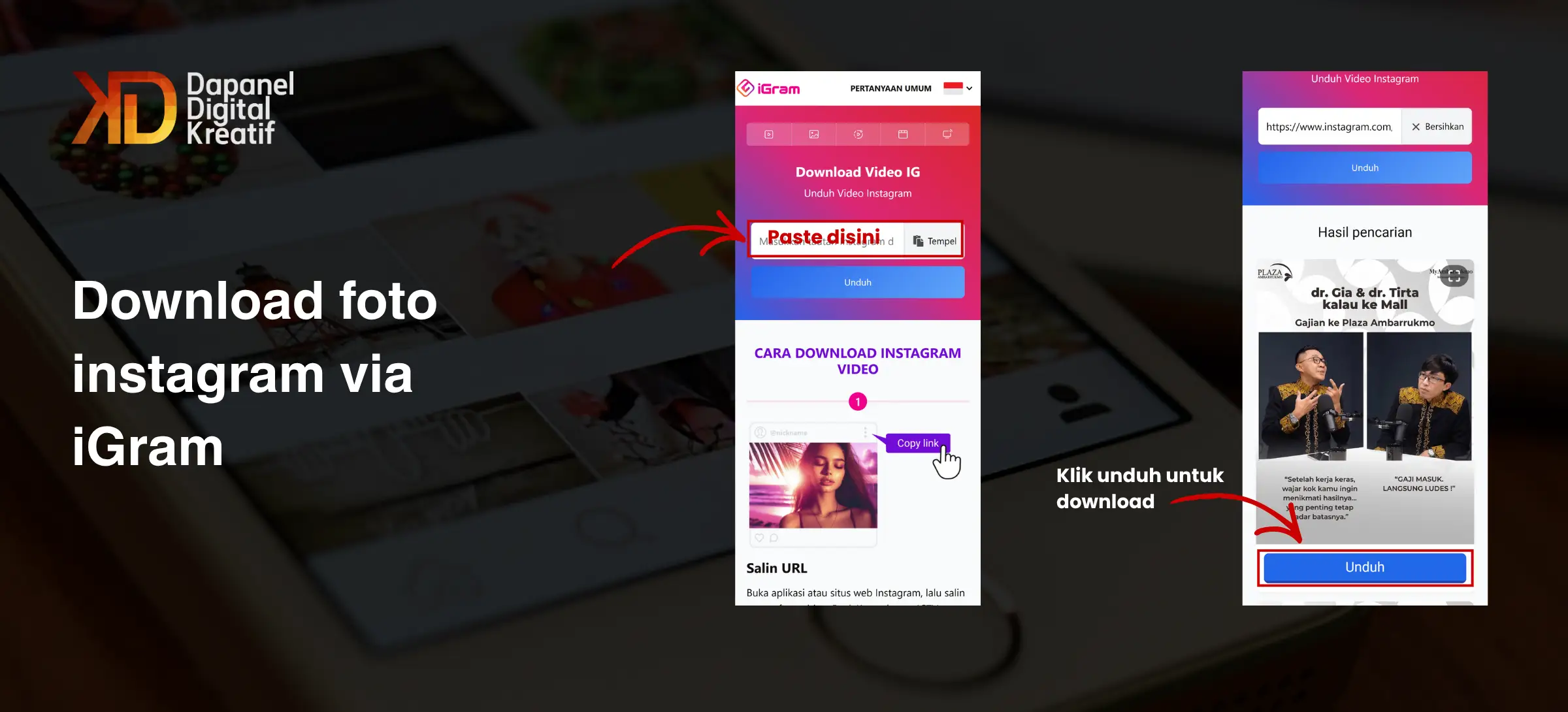 Cara download foto instagram via Igram