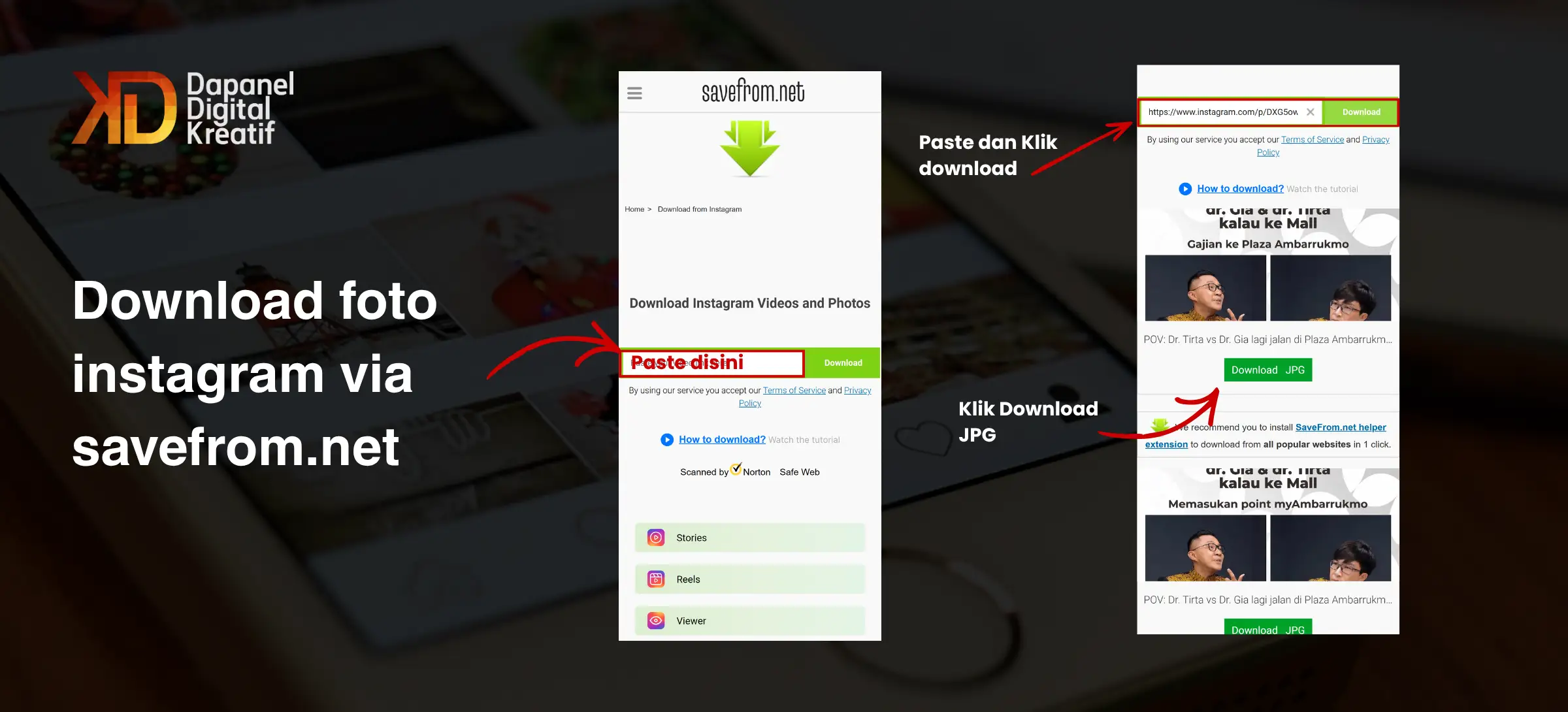 Cara download foto via snapfrom