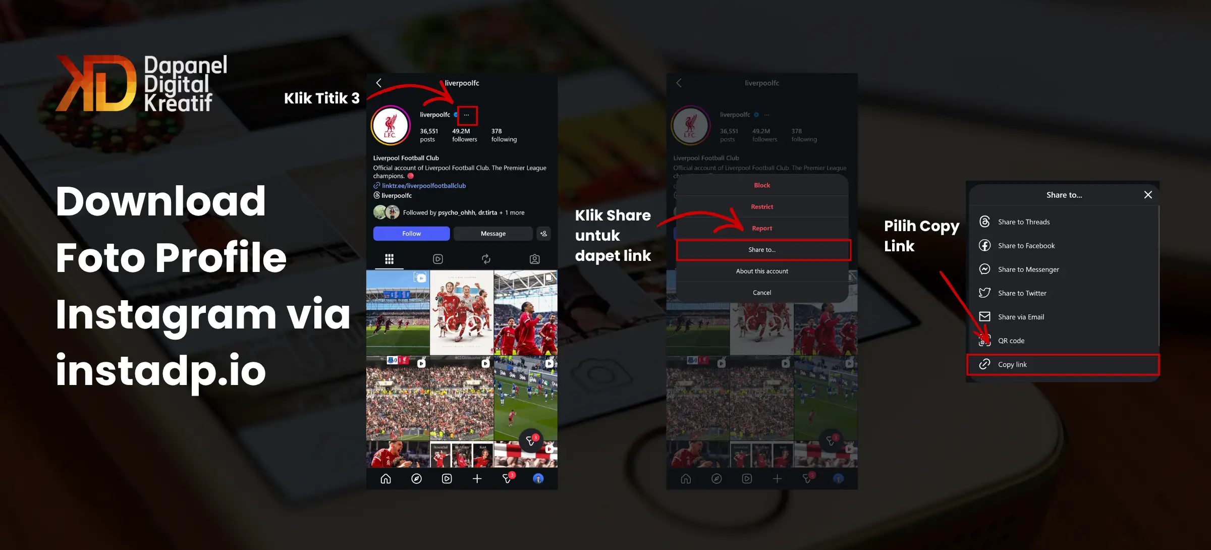 Cara download foto profil instagram via instadown.io
