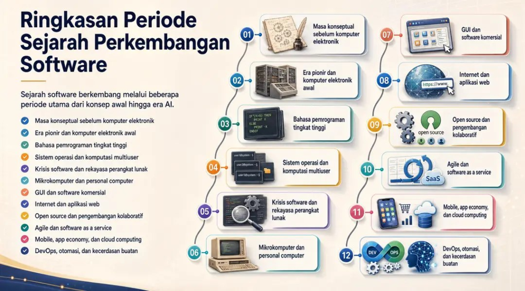 Ringkasan Periode Sejarah Perkembangan Software