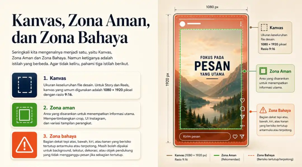 Kanvas, Zona Aman, Zona Bahaya, Instagram